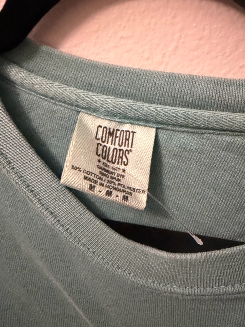 Comfort Colors Mint Green Crewneck Tee with Subtle Label - Picture 2 of 2